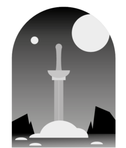 sword in rock illustratie